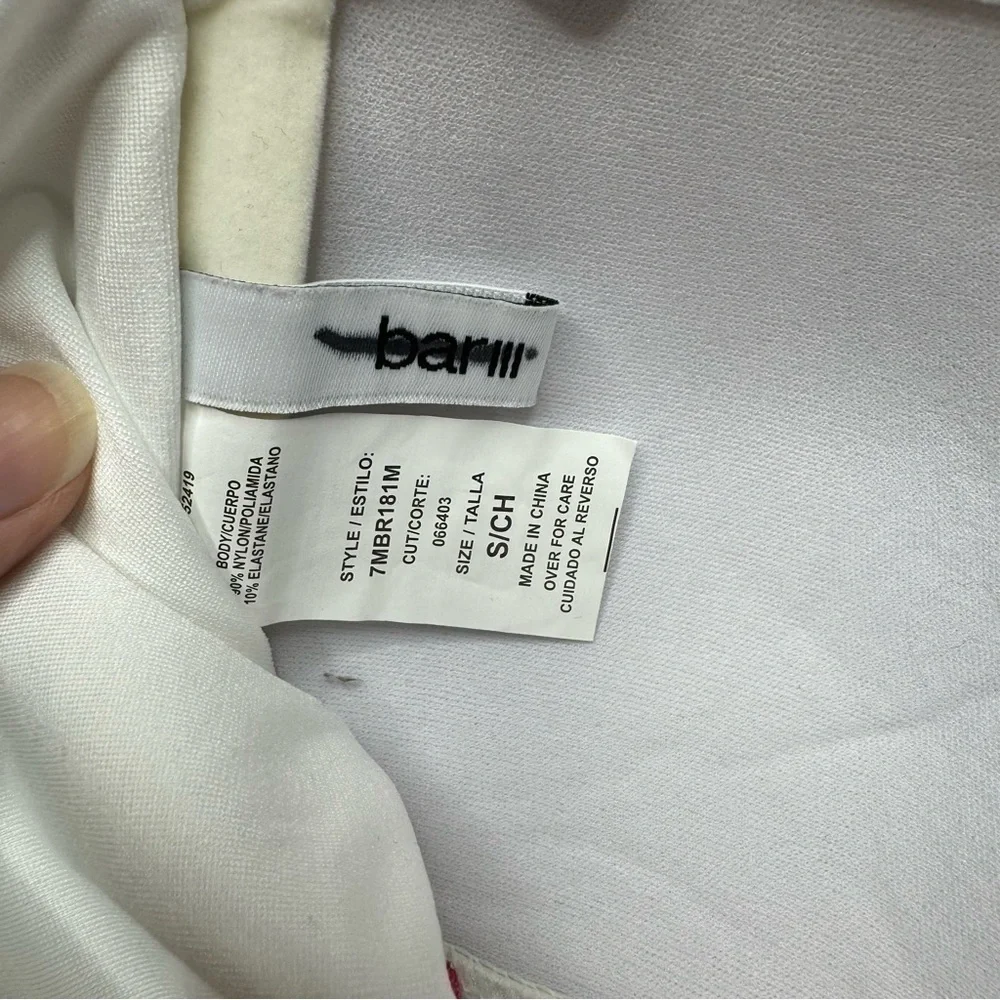 NWOT Bar III Embroidered Bandeau Bikini Top Small